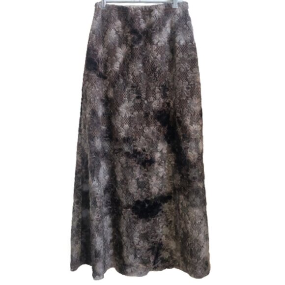 Vintage 90s crochet lace mash floral  maxi skirt - Picture 12 of 16